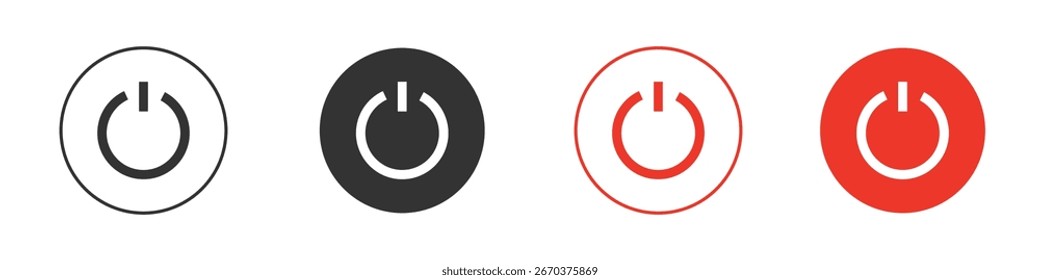 Power icon pack. Clipart Vector design