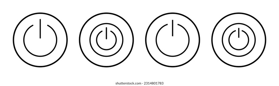 Power icon set illustration. Power Switch sign and symbol. Electric power