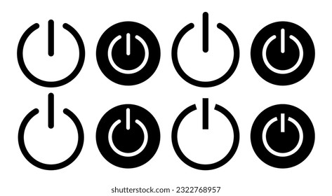 Power icon set illustration. Power Switch sign and symbol. Electric power
