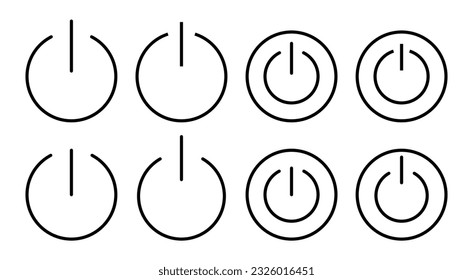 Power icon set illustration. Power Switch sign and symbol. Electric power