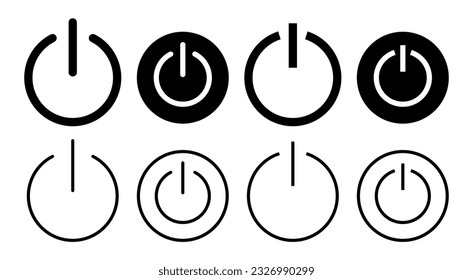 Power icon set illustration. Power Switch sign and symbol. Electric power