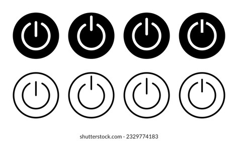 Power icon set illustration. Power Switch sign and symbol. Electric power