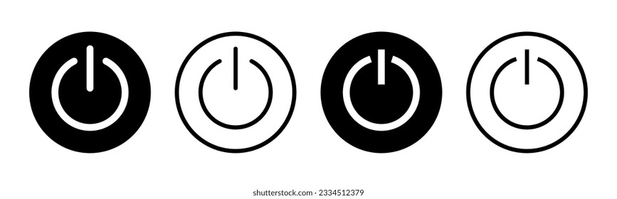 Power icon set illustration. Power Switch sign and symbol. Electric power