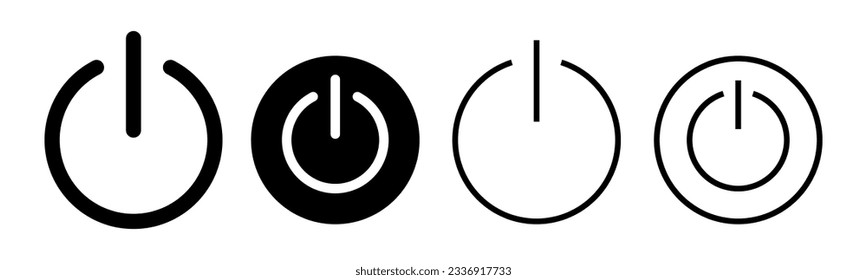 Power icon set illustration. Power Switch sign and symbol. Electric power