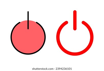Power icon set illustration. Power Switch sign and symbol. Electric power