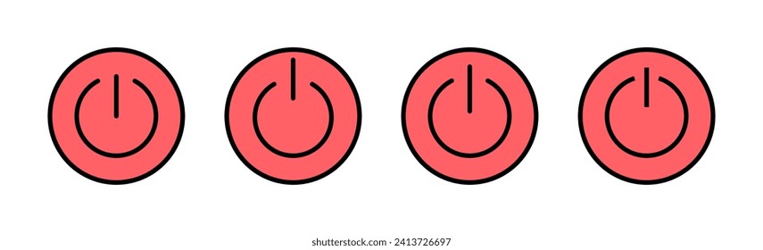 Power icon set illustration. Power Switch sign and symbol. Electric power