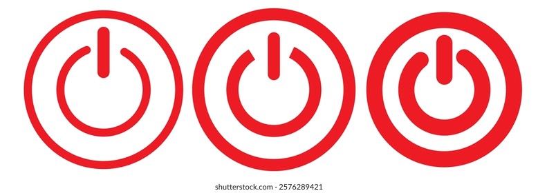 Power icon set illustration. Power Switch sign and symbol. Electric power