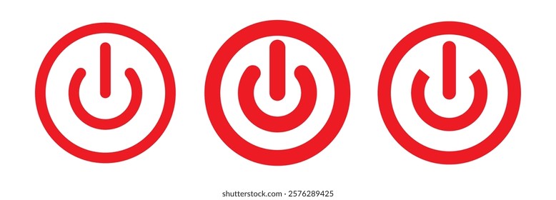 Power icon set illustration. Power Switch sign and symbol. Electric power