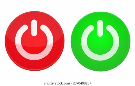 Icono de alimentación aislado en fondo blanco. Icono de apagado. Icono del interruptor de encendido. Iniciar vector de icono de potencia
