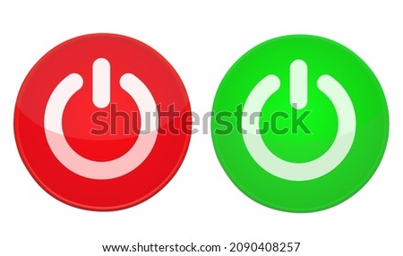Power icon set isolated on white background. On off icon. Power Switch icon. Start power icon vector