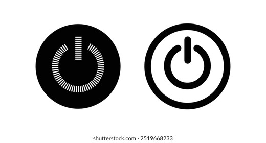 Power icon set. On off power button icon. Switch on switch off icon, vector illustration.