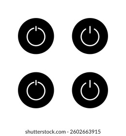 Power icon set. Power switch button. ON and OFF set icons.