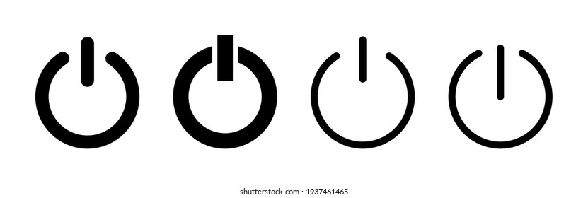 Power icon set. Power Switch Icon. Electric power