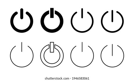 Power icon set. Power Switch Icon. Electric power