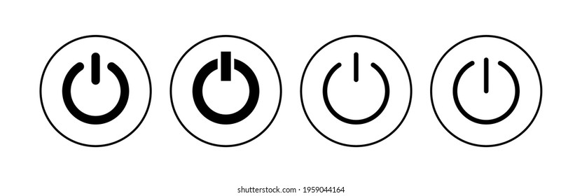Power icon set. Power Switch Icon. Electric power