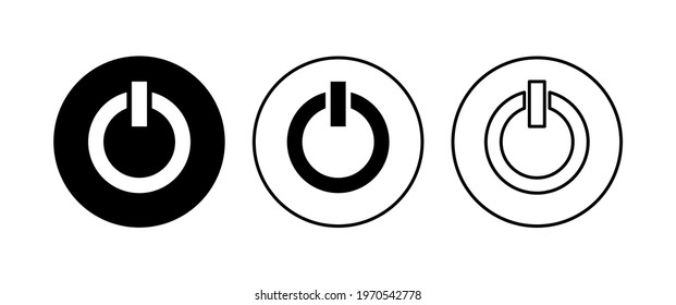 Power icon set. Power Switch Icon. Electric power