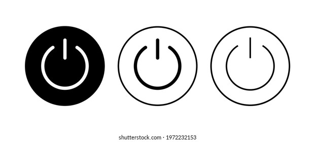 Power icon set. Power Switch Icon. Electric power