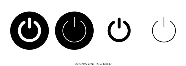 Power icon set. Power Switch Icon. Electric power