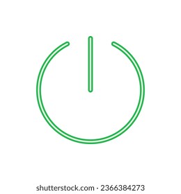 Conjunto de iconos de alimentación. Icono del interruptor de encendido. Energía eléctrica
