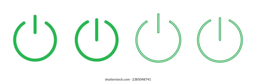 Power icon set. Power Switch Icon. Electric power