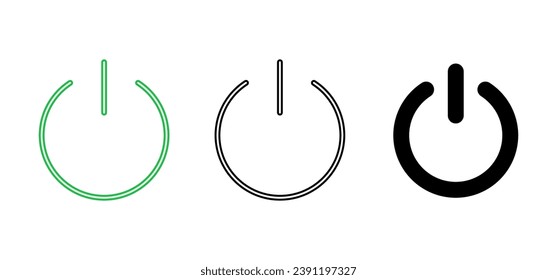 Power icon set. Power Switch Icon. Electric power