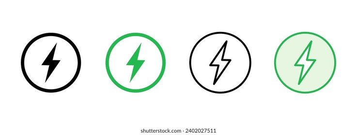 Power icon set. Power Switch Icon. Electric power