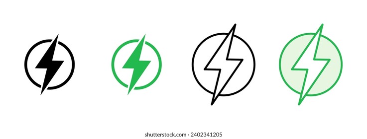 Power icon set. Power Switch Icon. Electric power