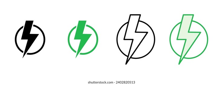 Power icon set. Power Switch Icon. Electric power