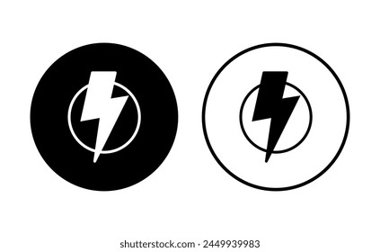 Conjunto de iconos de encendido. Icono del interruptor de encendido. Energía eléctrica