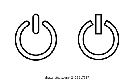 Power icon set. Power Switch Icon. Electric power