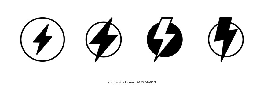 Power icon set. Power Switch Icon. Electric power