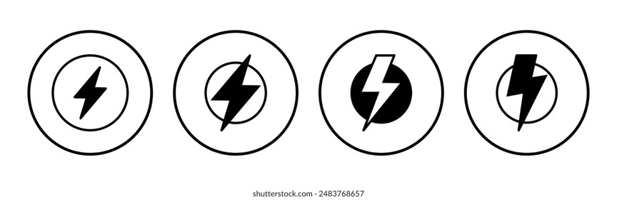 Power icon set. Power Switch Icon. Electric power