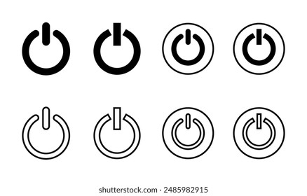 Power icon set. Power Switch Icon. Electric power