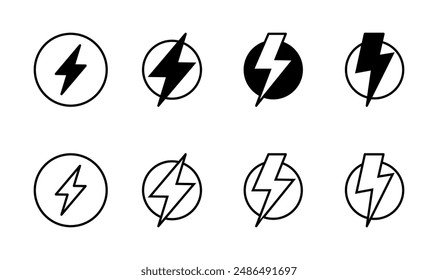 Power icon set. Power Switch Icon. Electric power