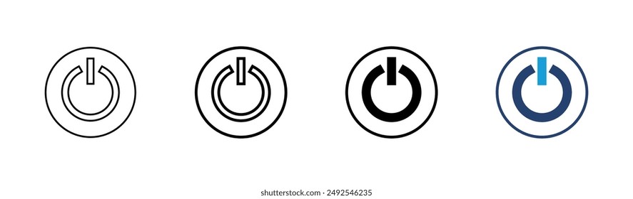 Power icon set. Power Switch Icon. Electric power