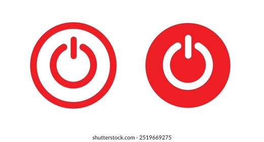 Power icon set. Power Switch Icon. Electric power. vector Illustrator