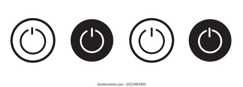 Power icon set. Power Switch Icon. Electric power