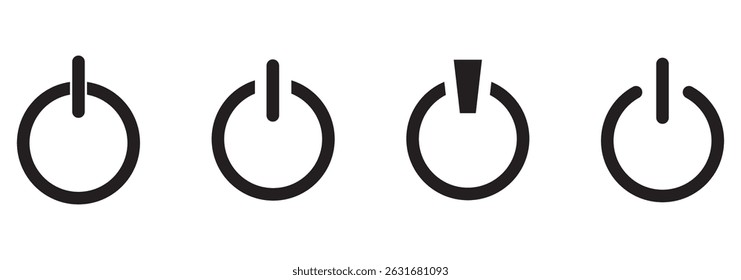 Power icon set. Power Switch Icon. Electric power.