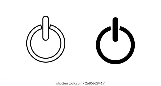 Conjunto de iconos de energía. Icono del interruptor de alimentación. Energía eléctrica	
