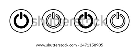 Power icon set. Power Switch Icon. Electric power