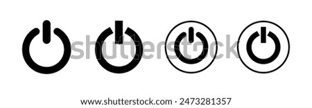 Power icon set. Power Switch Icon. Electric power