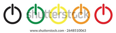 Power icon set vector illustration