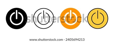 Power icon set vector. Power Switch sign and symbol. Electric power