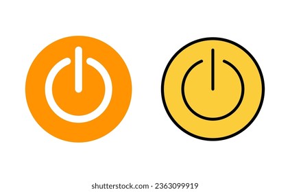 Icono de encendido para aplicación web y móvil. Símbolo y signo del interruptor de encendido. Energía eléctrica