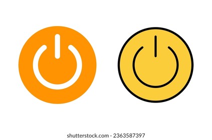 Power icon set for web and mobile app. Power Switch sign and symbol. Electric power