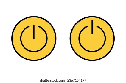 Power icon set for web and mobile app. Power Switch sign and symbol. Electric power