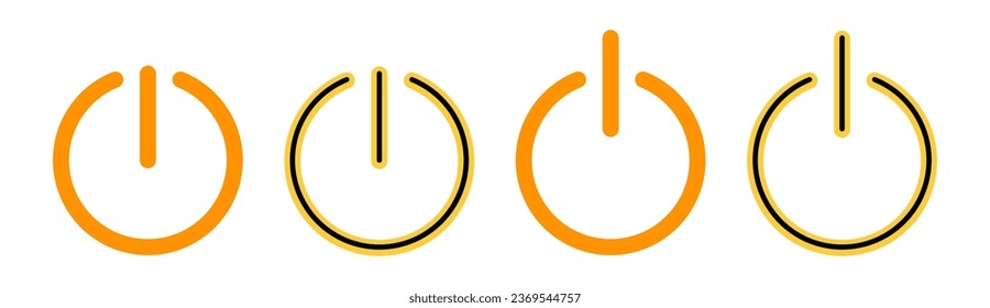 Icono de encendido para aplicación web y móvil. Símbolo y signo del interruptor de encendido. Energía eléctrica