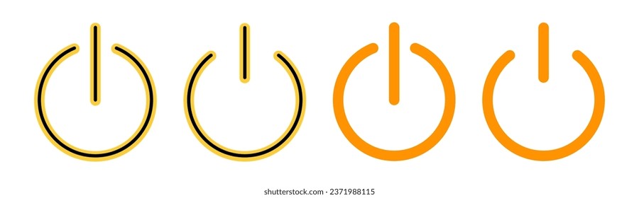 Power icon set for web and mobile app. Power Switch sign and symbol. Electric power