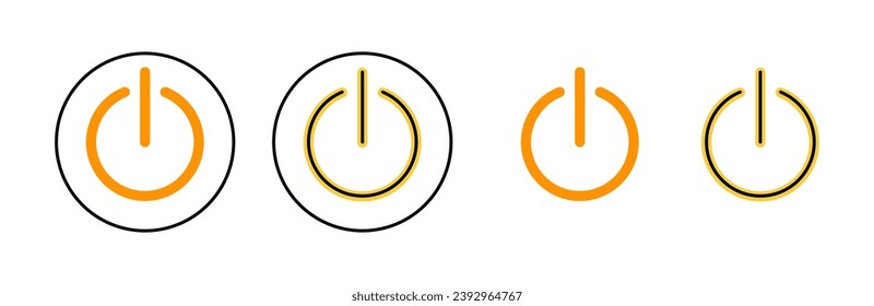 Icono de encendido para aplicación web y móvil. Símbolo y signo del interruptor de encendido. Energía eléctrica