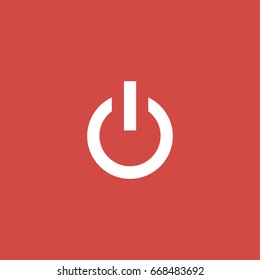 power icon. sign design. red background